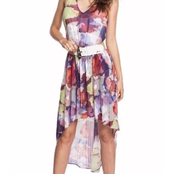 ❗️SOLD❗️Guess Kaliedo pleated high low dress - Picture 2 of 8
